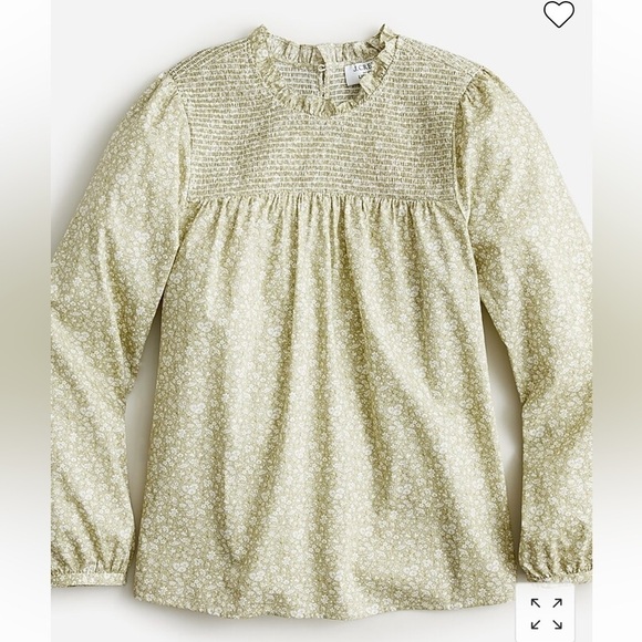J. Crew Smocked button-back top in Liberty® Capel floral organic cotton Small - Picture 1 of 5